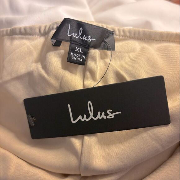 Lulus Thinking Out Loud White Backless Jumpsuit Size XL NEW NWT - Picture 4 of 15